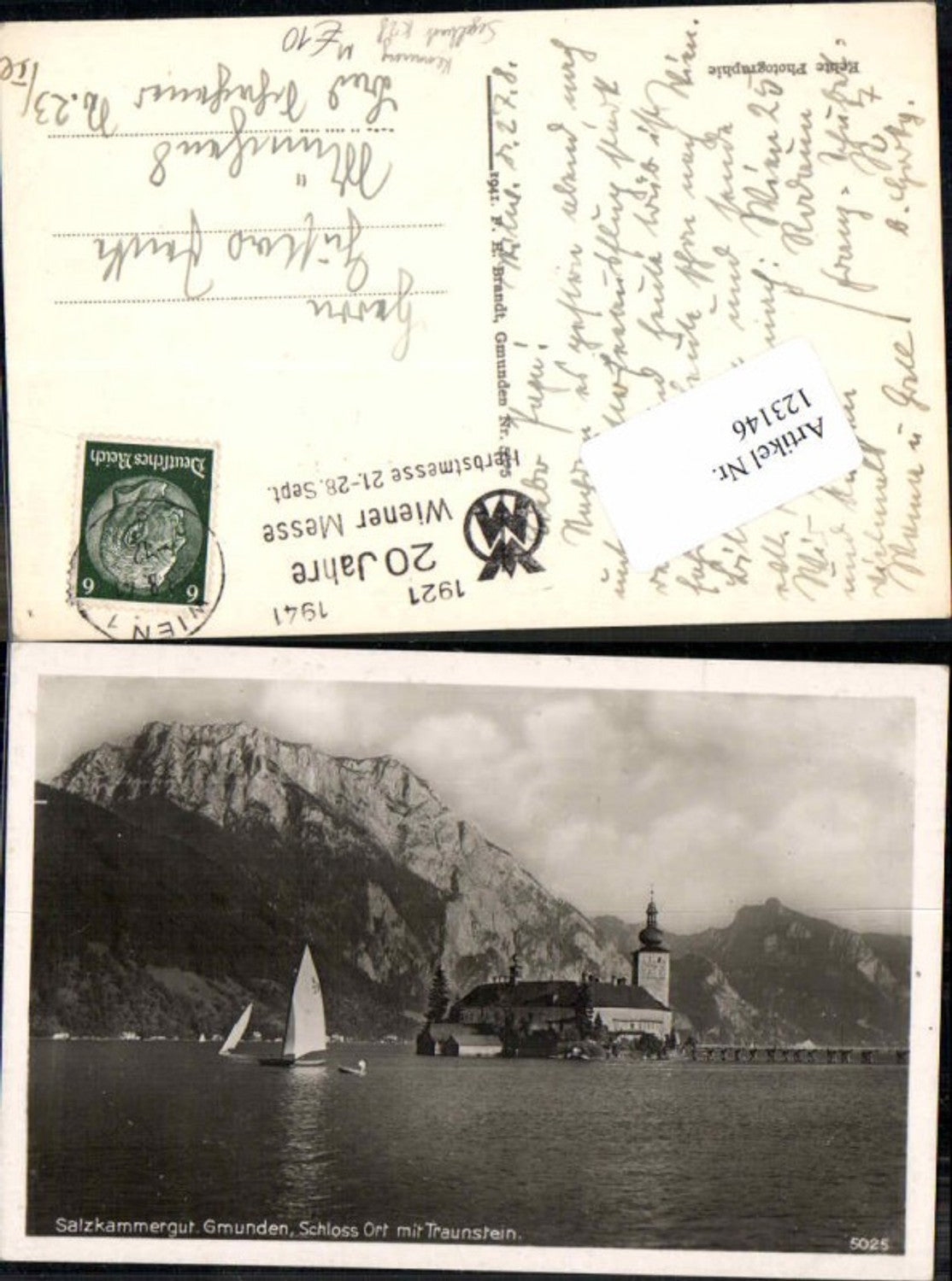 123146,Gmunden m. Segelschiffen Segelbooten am Traunsee Kennung K28