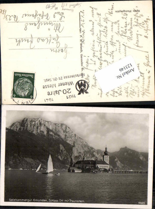 123146,Gmunden m. Segelschiffen Segelbooten am Traunsee Kennung K28