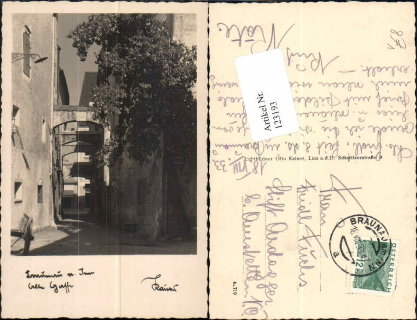 123193,Tolle FotoAK Braunau am Inn Alte Gasse pub Foto Kaiser