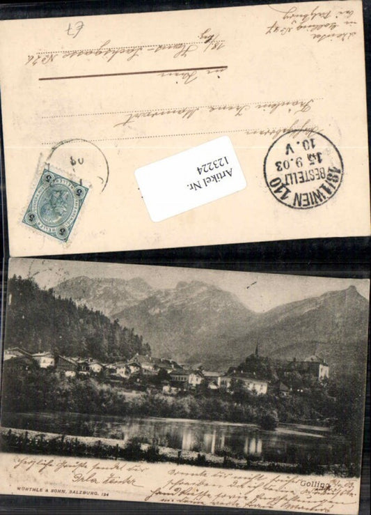 123224,Tolle alte Karte aus Golling 1900
