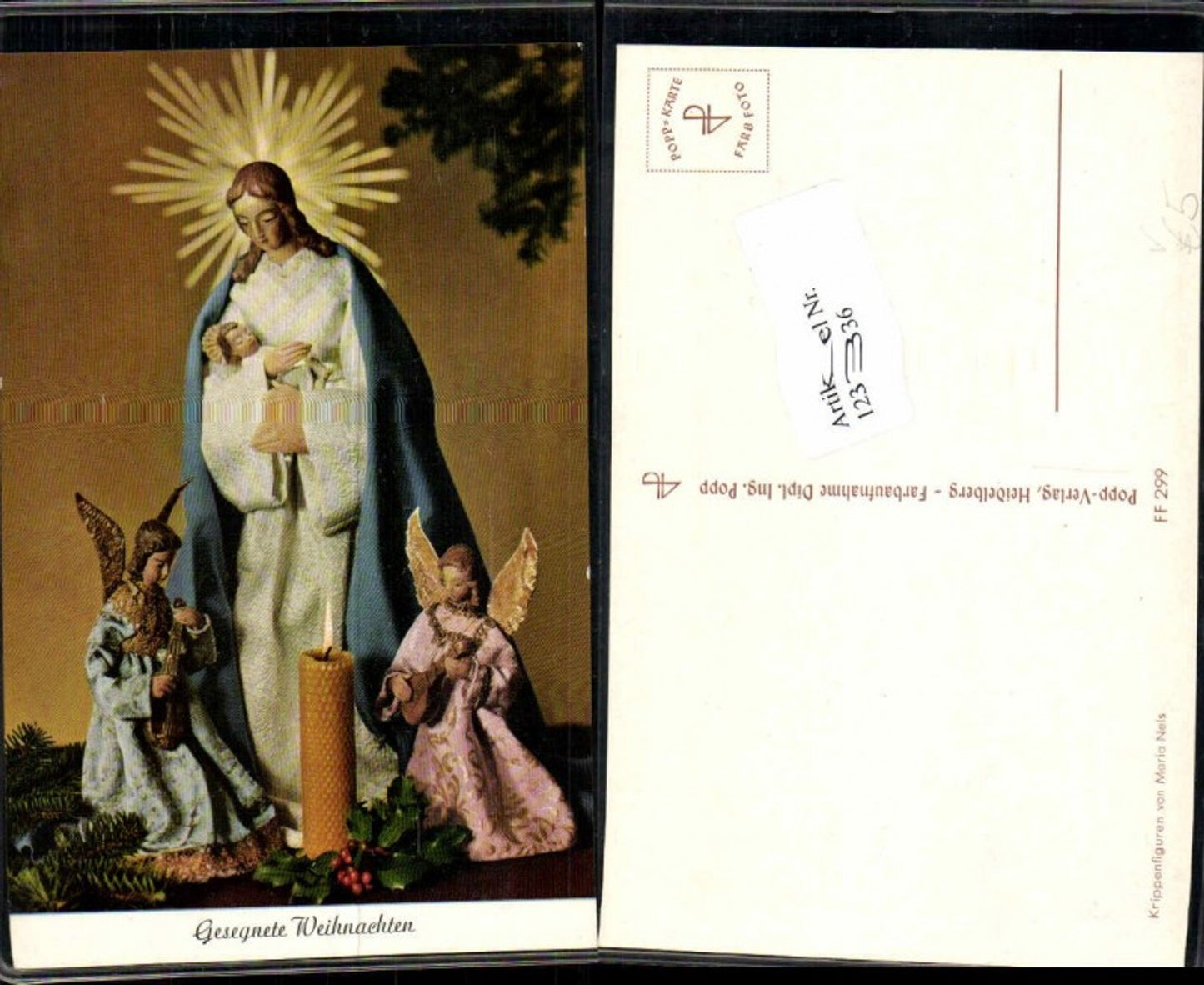 123336,Popp Verlag Glatz Heidelberg Krippenfig. Maria Nels