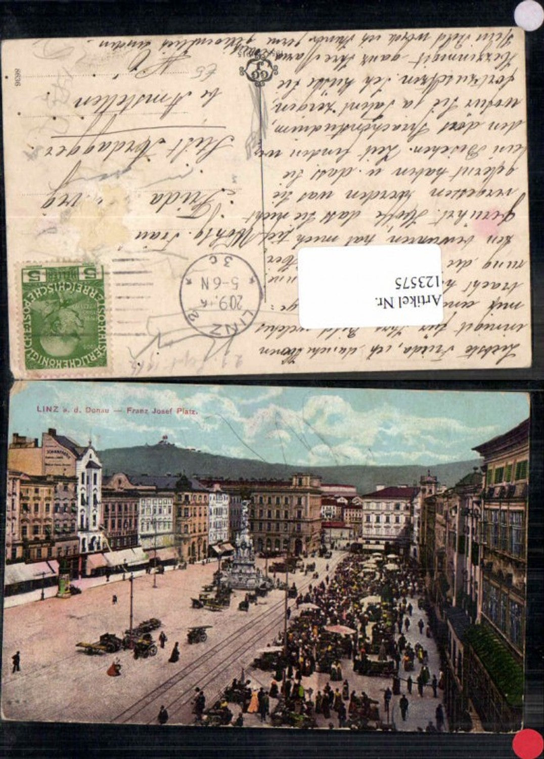 123575,Linz a.d. Donau Franz Josef Platz 1914