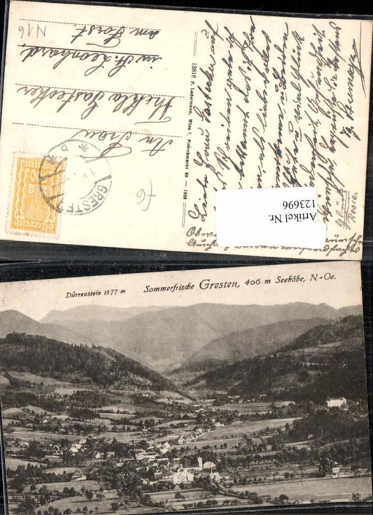 123696,Gresten m. Dürrenstein Totale 1922