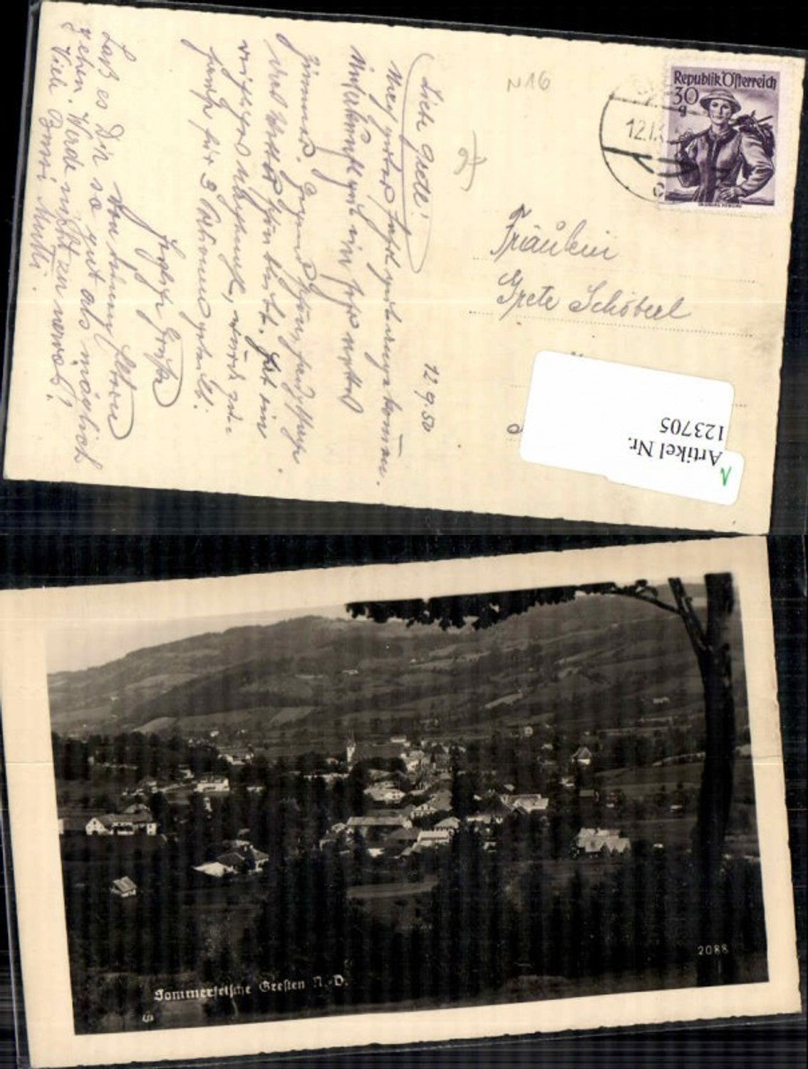 123705,Gresten Ortsansicht 1950