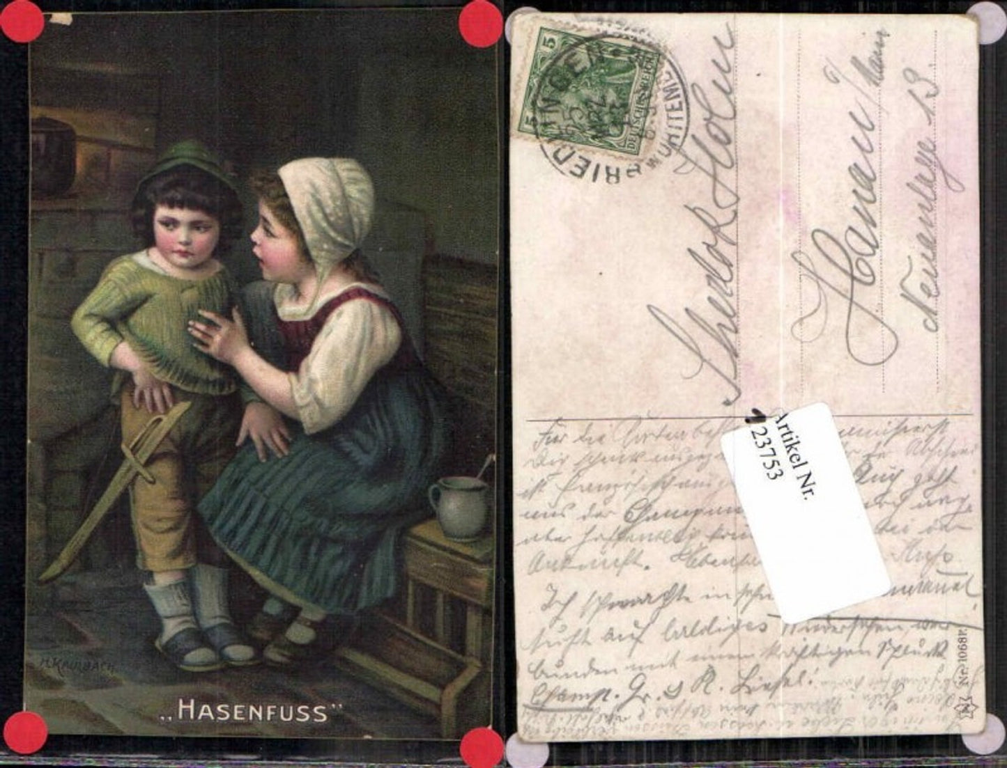 123753,H. Kaulbach Kinder in Niederländischer Tracht Holländische Kleid