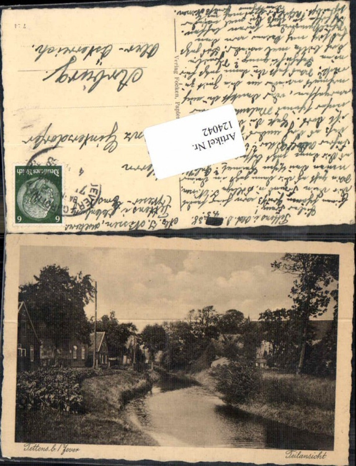 124042,Tettens b. Jever Wangerland Friesland Detailpartie 1940