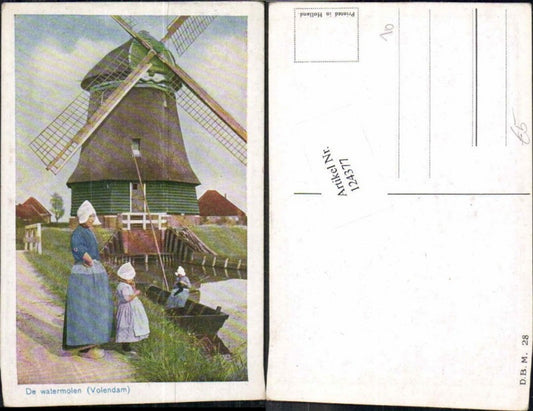 124377,De watermolen Volendam Edam Windmühle Mühle Windrad