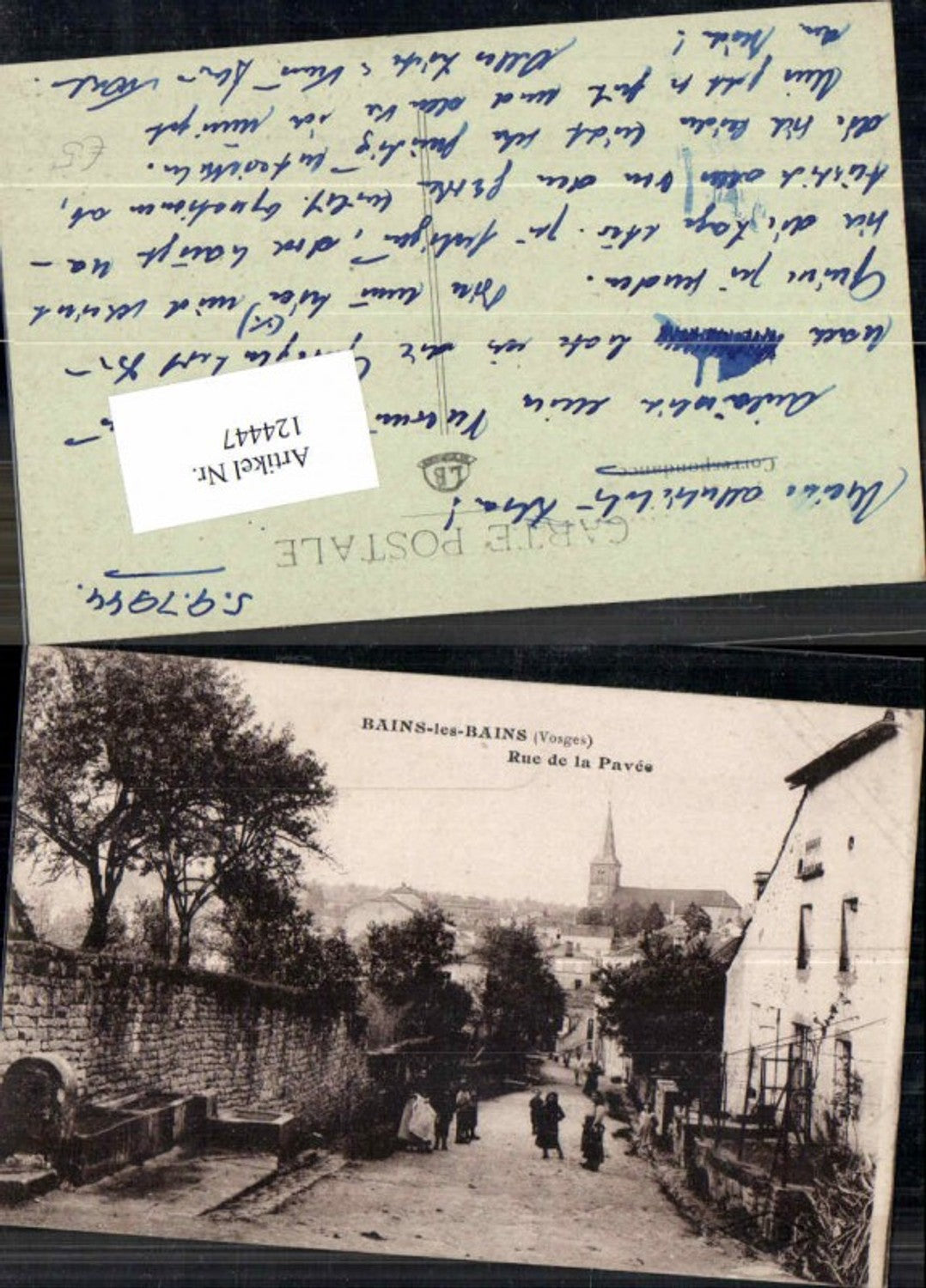 124447,Bains les Bains Vosges Vogesen Strassenansicht Rue de la Pavee