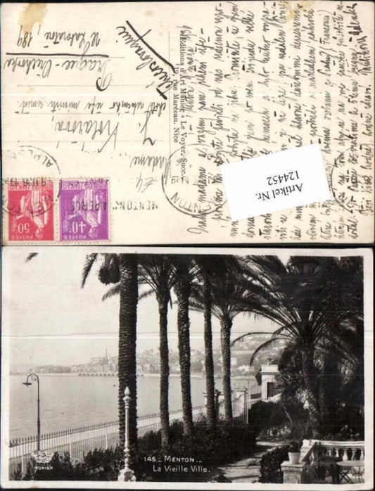 124452,Menton La Vieille Ville 1930