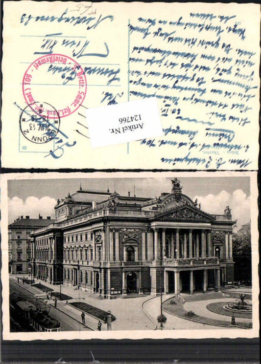 124766,Brünn Brno Stadttheater Theater Feldpost Schwere Artillerie Abt mot. 109