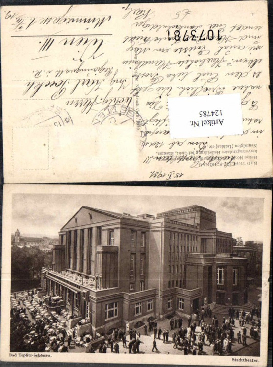 124785,Bad Teplitz Schönau Stadttheater Theater