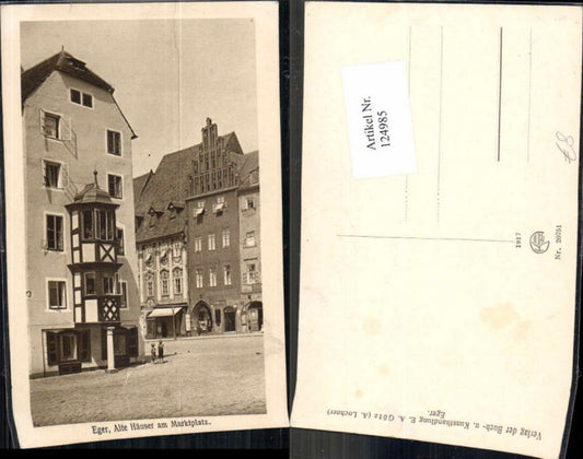 124985,Eger Alte Häuser am Marktplatz Cheb  Erker am Haus pub Kilophot 20751