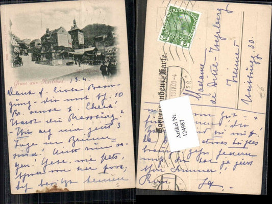 124987,Gruss aus Karlsbad Marktplatz Detailpartie pub Stengel Co 2023