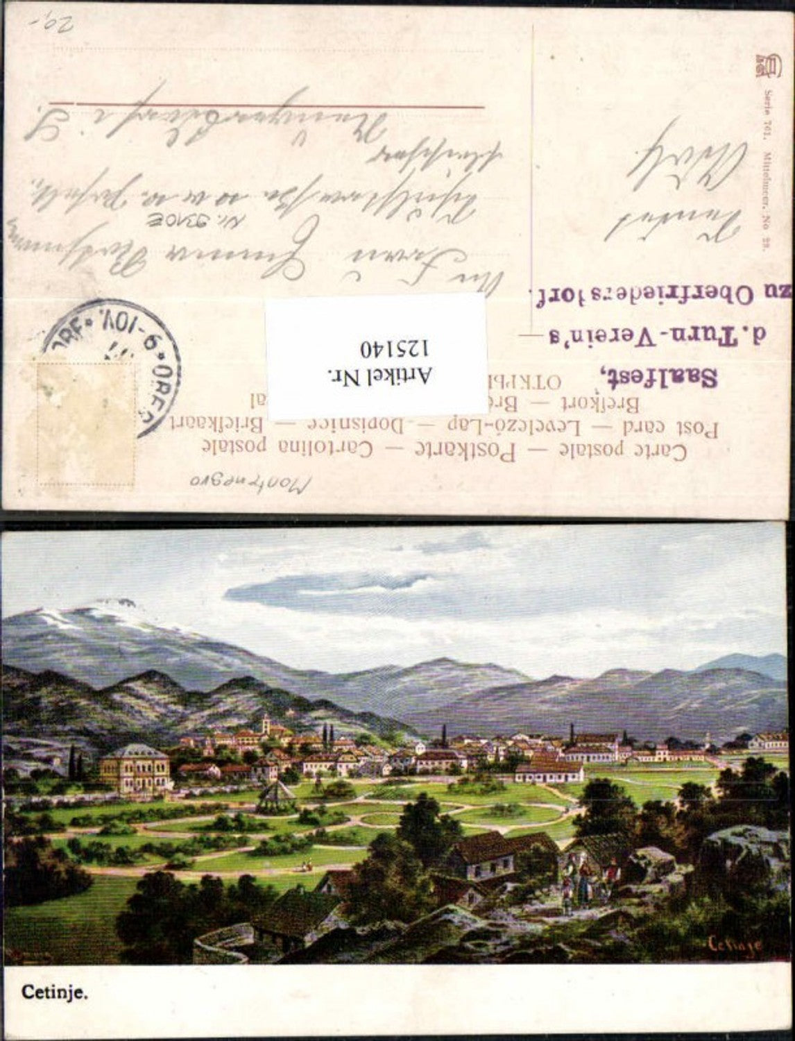 125140,Cetinje Tolle Karte mit Umgebung