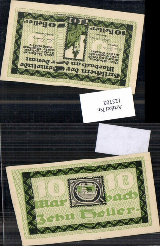 125702,Notgeld Heller 10 Marbach a.d. Donau