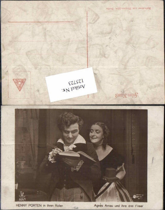 125723,Henny Porten in Ihren Rollen Agnes Arnau & Ihre Drei Freier RPH Film Sterne 531-1