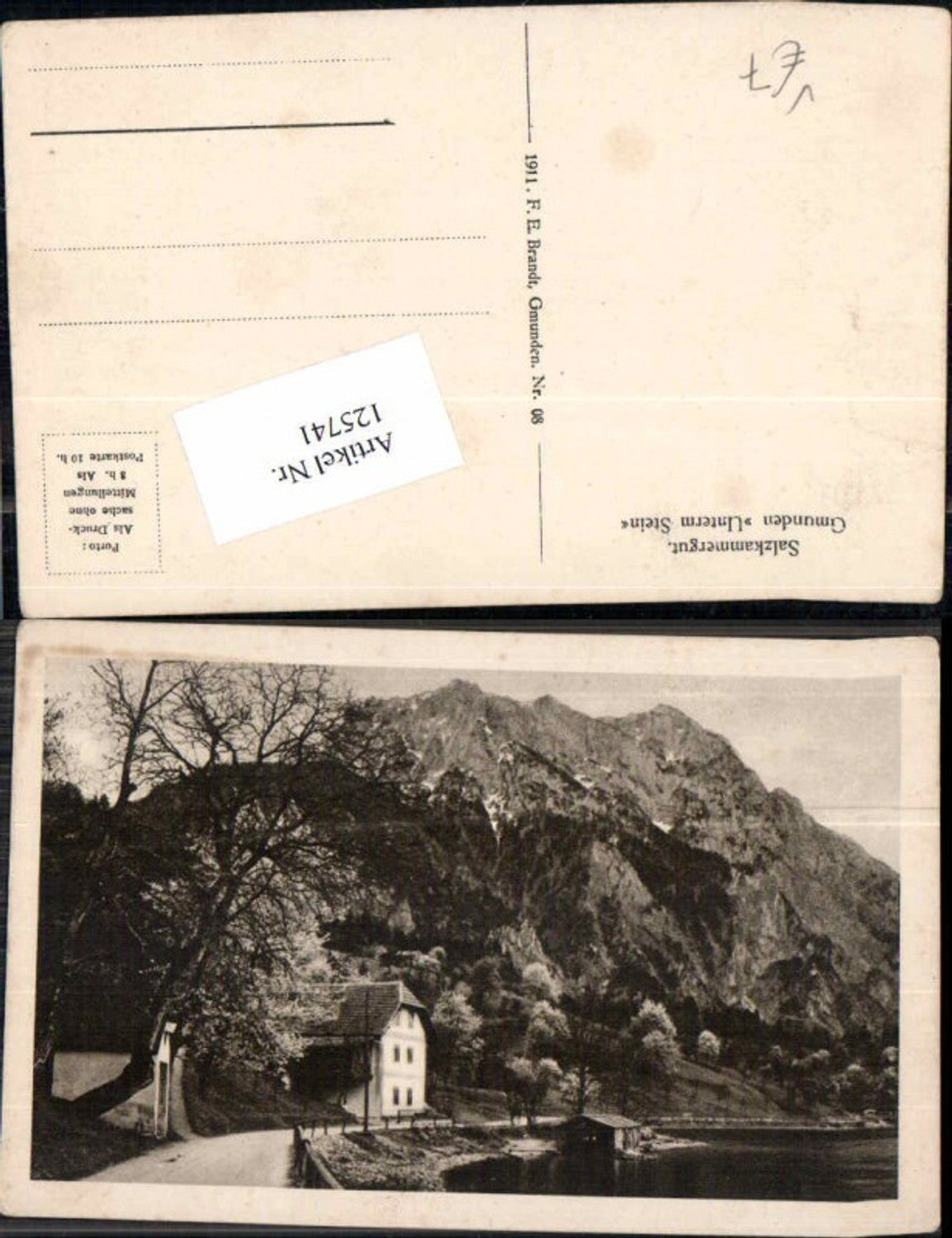 125741,Gmunden Salzkammergut Hoisn Wirt Unterm Stein pub Brandt 08