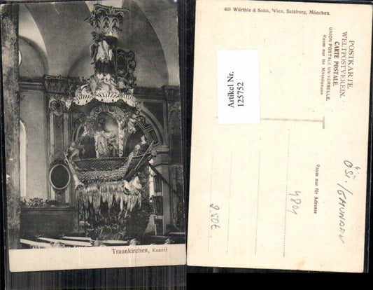 125752,Traunkirchen Kanzel Kirche Innen