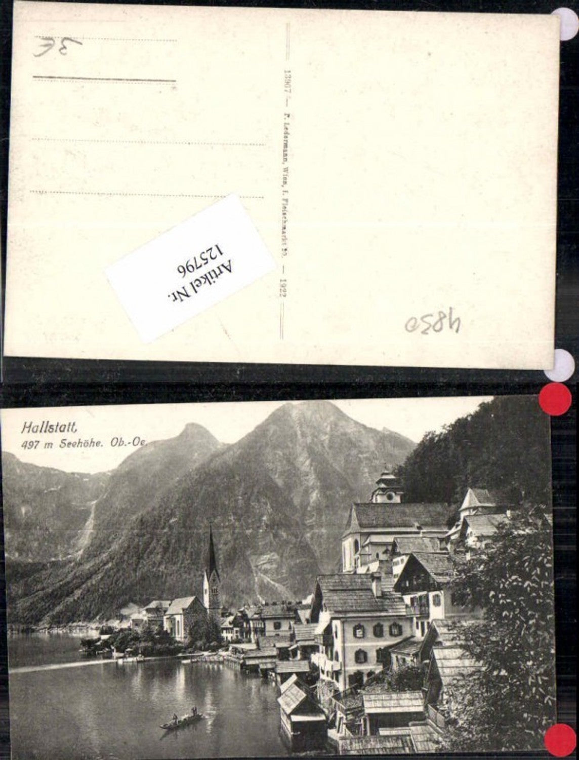 125796,Hallstatt im Salzkammergut Häuser 1922