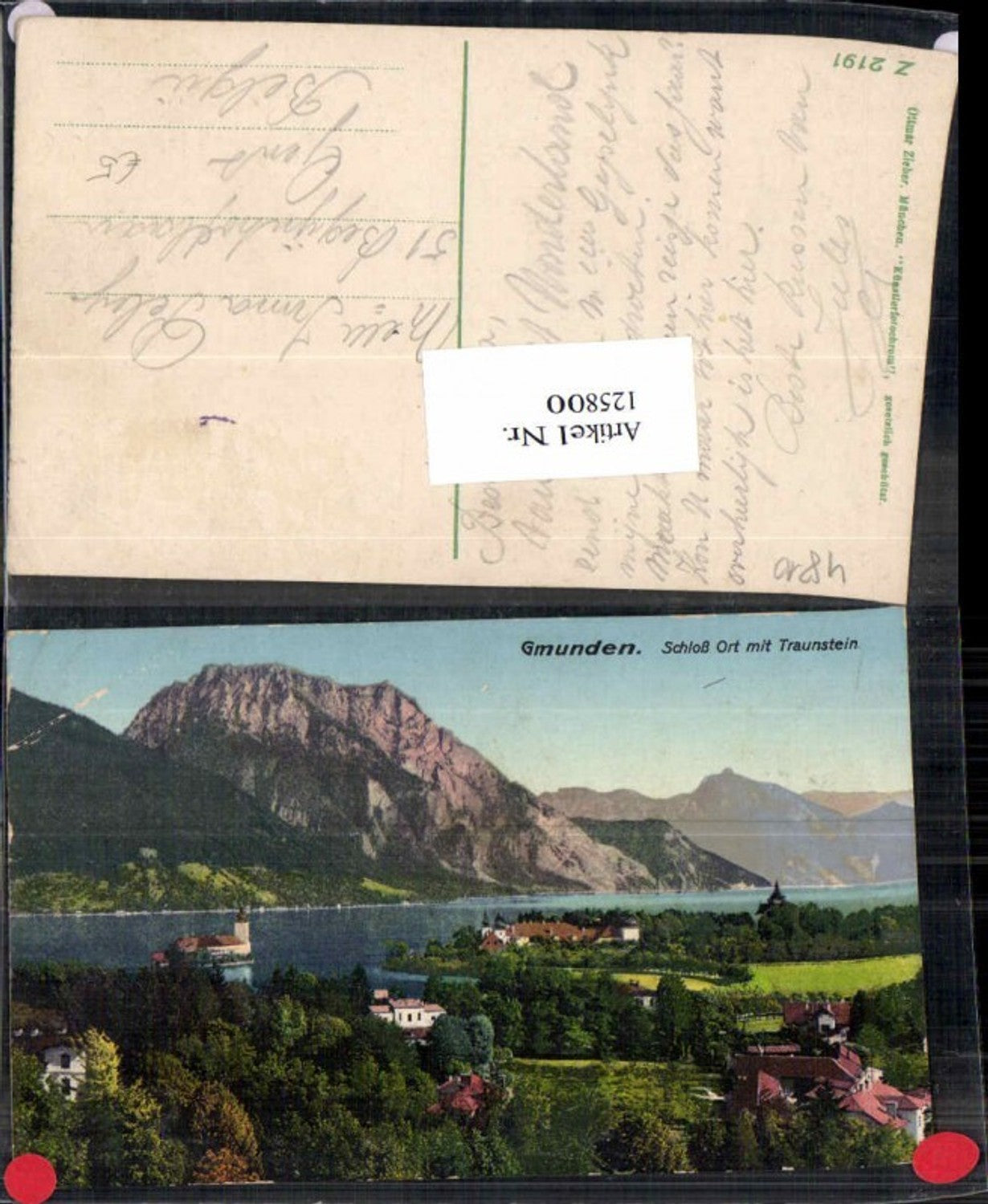 125800,Gmunden am Traunsee Schloss Ort m. Traunstein pub Zieher Z 2191