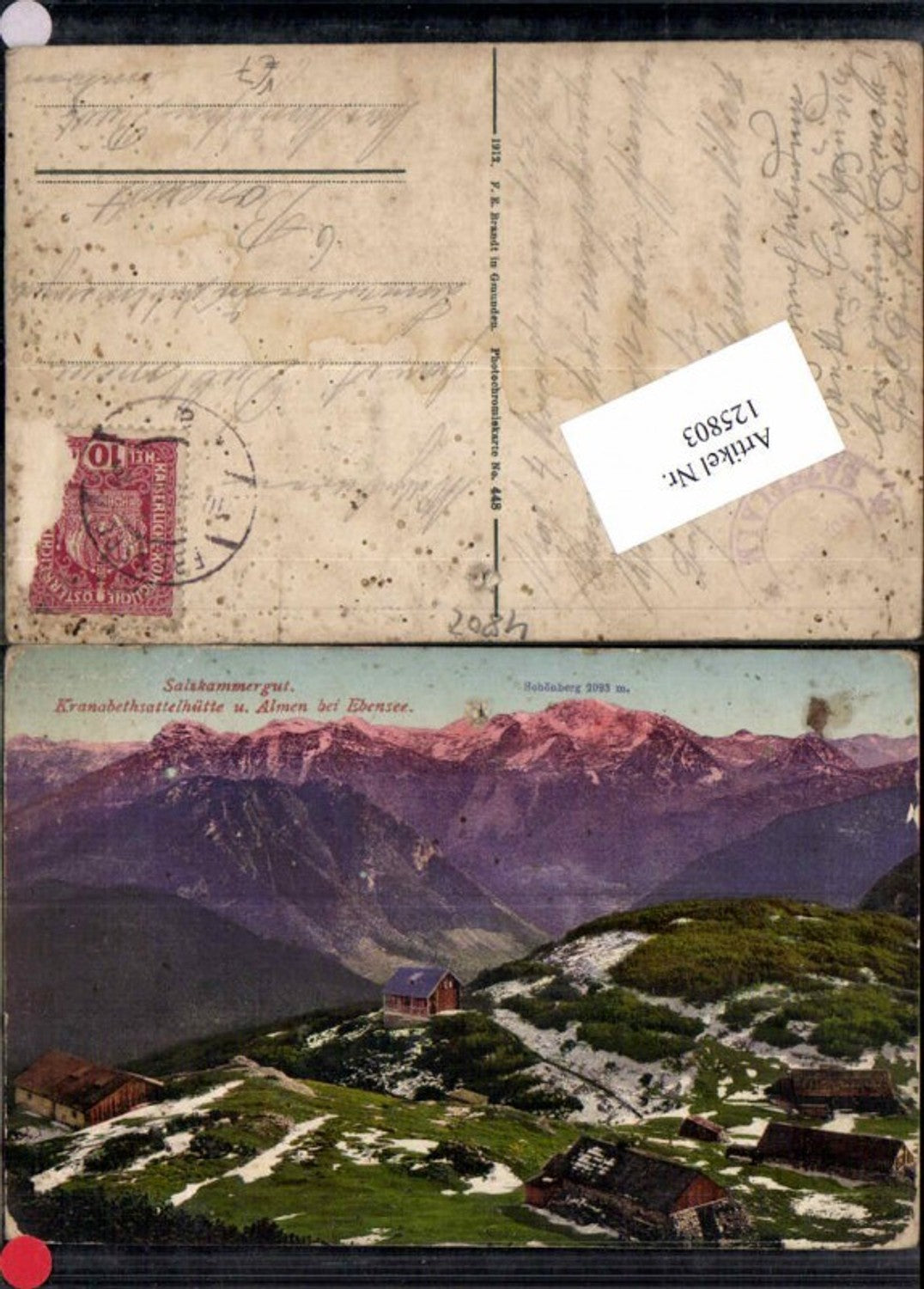 125803,Kranabethsattelhütte bei Ebensee Almen Rindbach pub Brandt 448