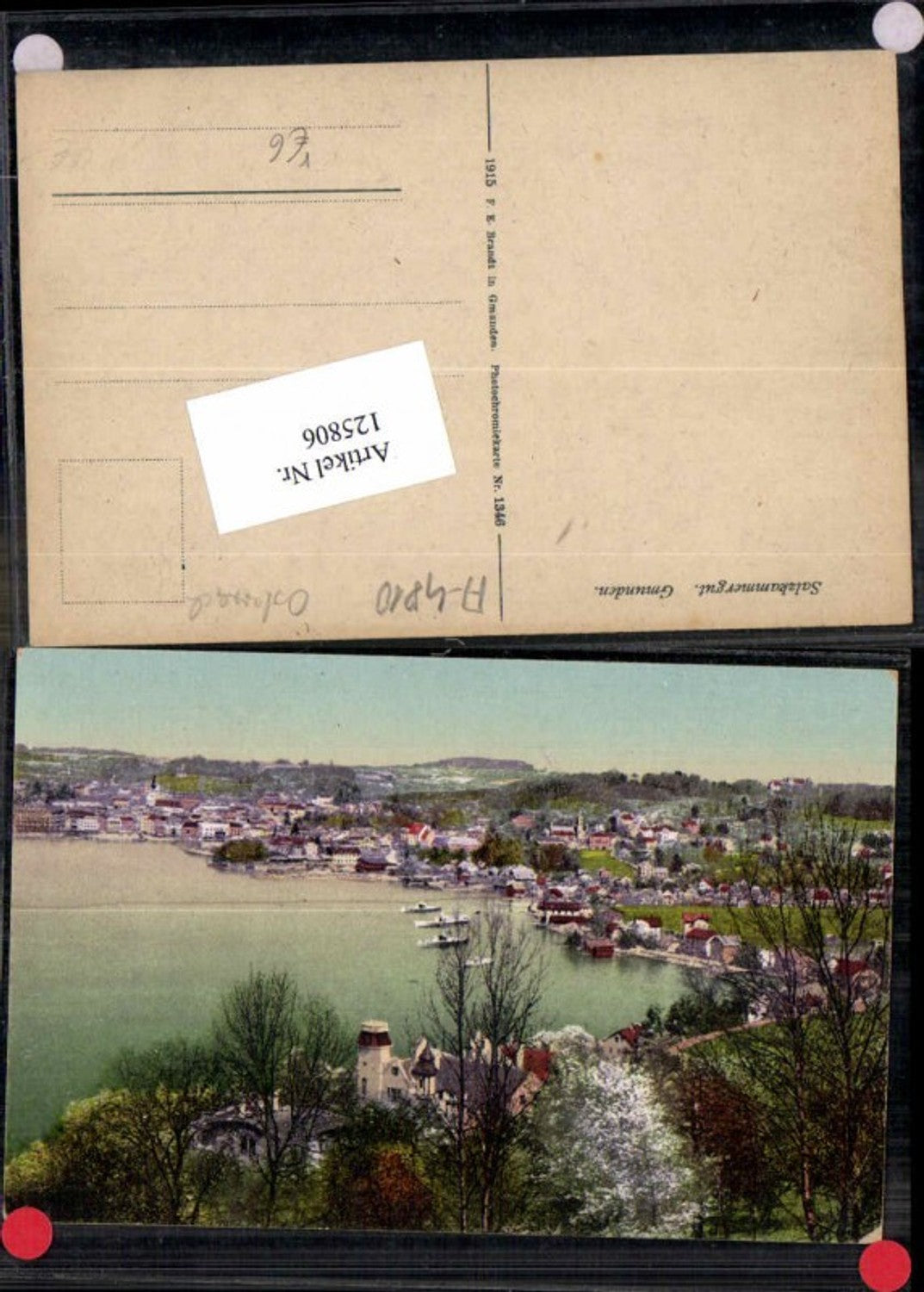 125806,Gmunden am Traunsee Schöne Ansicht pub Brandt 1346