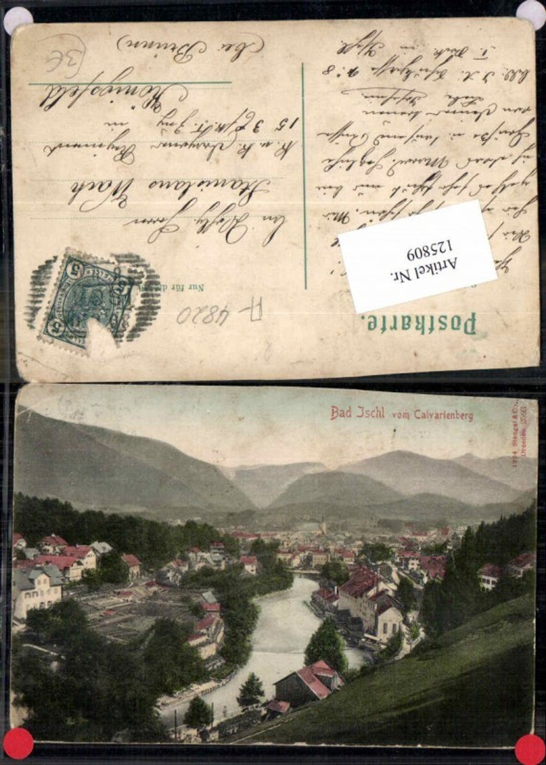 125809,Bad Ischl vom Calvarienberg 1900