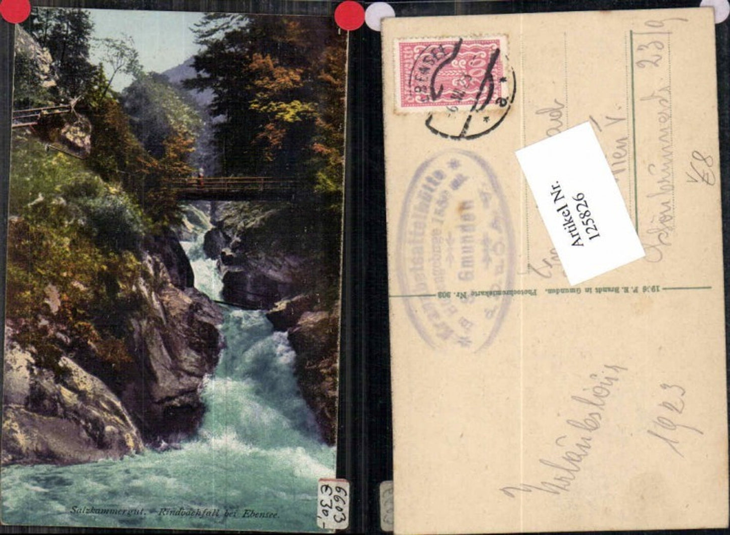 125826,Salzkammergut Rindbach bei Ebensee Rindbachfall pub Brandt 303