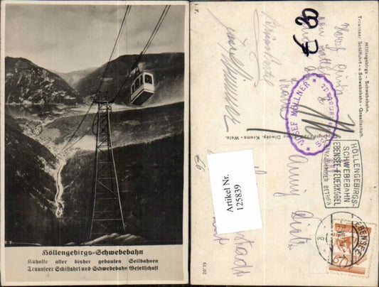 125839,Seilbahn Höllengebirge bei Ebensee Schwebebahn Höllengebirge