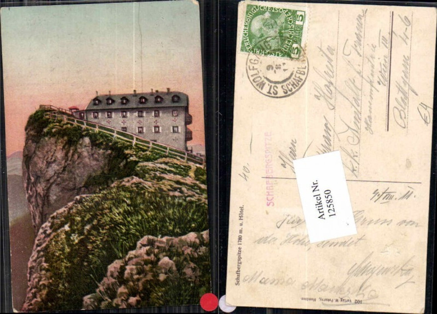 125850,Schafberg Schafbergspitze Hotel St Wolfgang Stempel Schafbergspitze