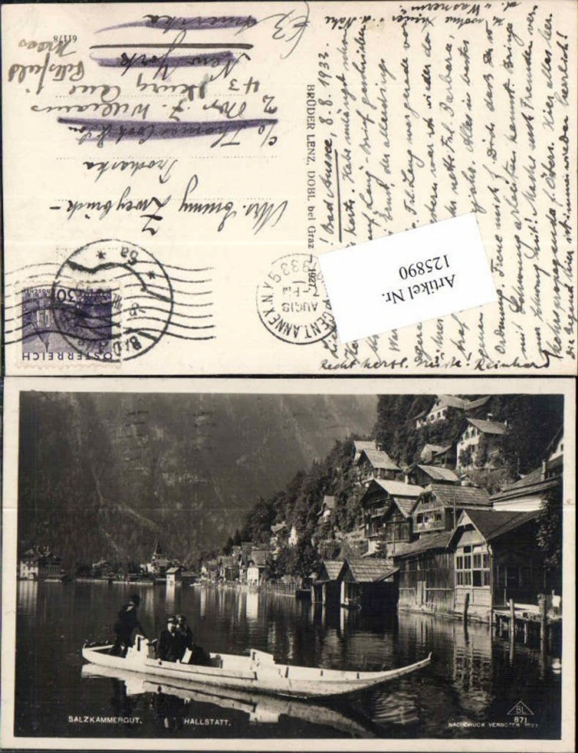 125890,Hallstatt Salzkammergut Boot Häuser