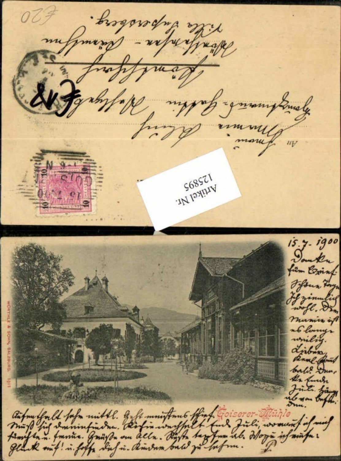 125895,Goiserer Mühle Goisern seltene Partie um 1900