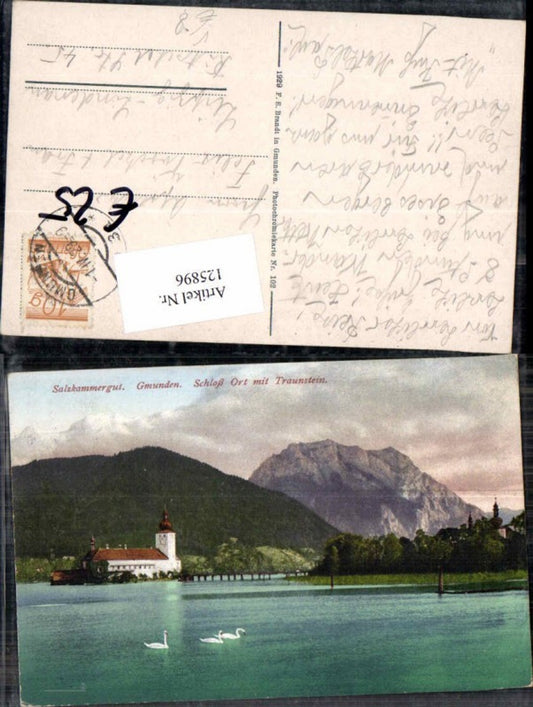 125896,Salzkammergut Gmunden Schloss Orth Ort m. Traunstein pub Brandt 102