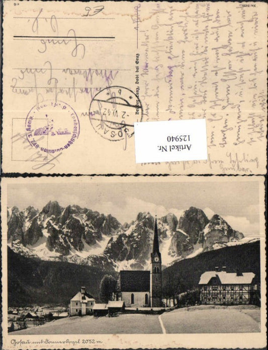 125940,Gosau m. Donnerkogln Feldpost Landesschützen Bat. 872