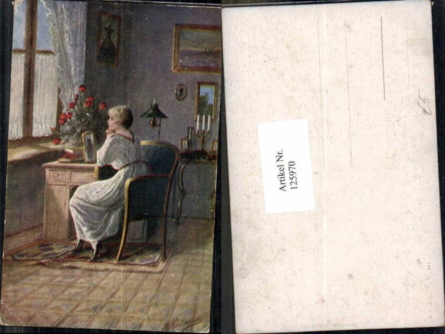 125970,A. Hartmann Frau betet in Stube