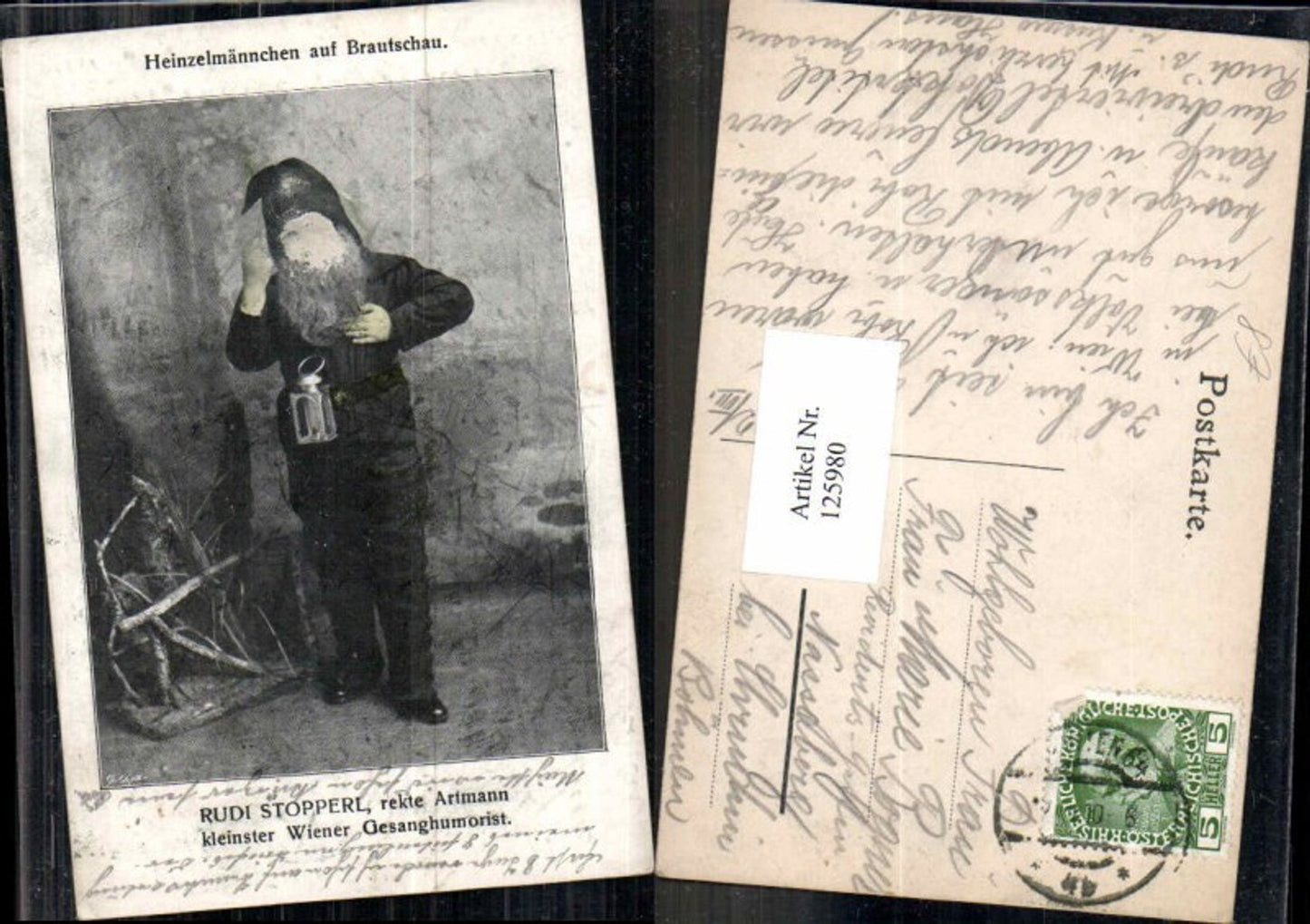 125980,Rudi Stopperl Heinzelmännchen Theater Gesangshumorist Liliputaner