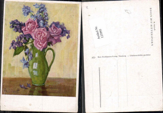 125993,M. Rüdorff Rosen m. Rittersporn