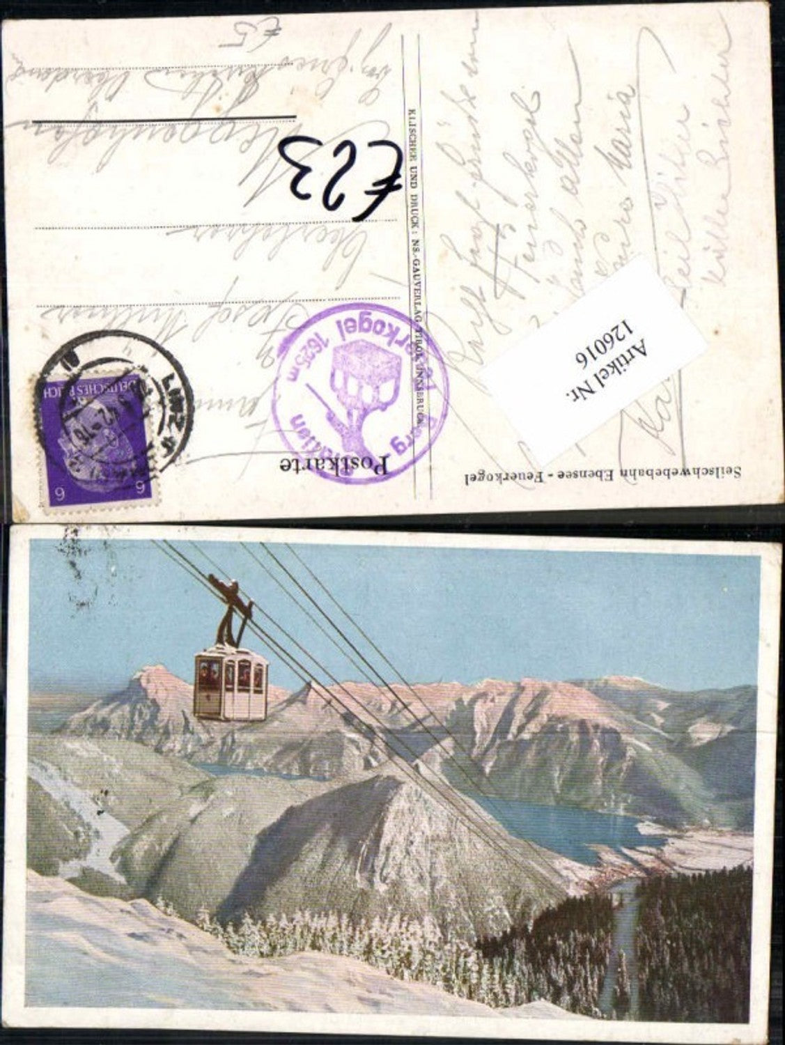 126016,Seilschwebebahn Seilbahn Bergbahn Höllengebirge Ebensee