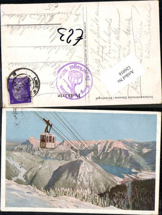 126016,Seilschwebebahn Seilbahn Bergbahn Höllengebirge Ebensee