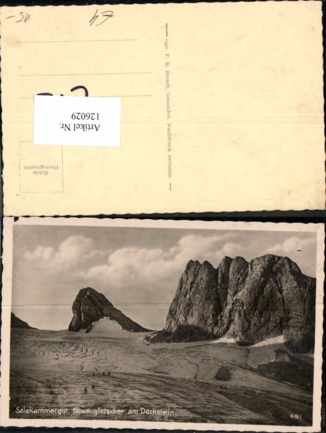 126029,Salzkammergut Gosaugletscher Gosau am Dachstein Brandt 481