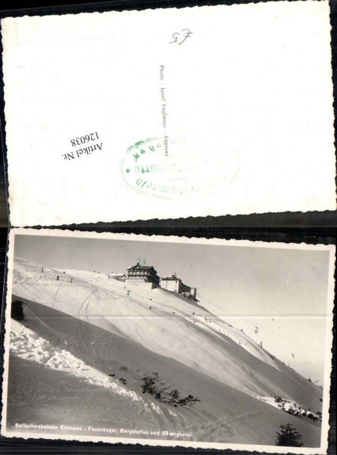 126038,Seilbahn Seilschwebebahn Ebensee Feuerkogel m. Berghotel Bergstation