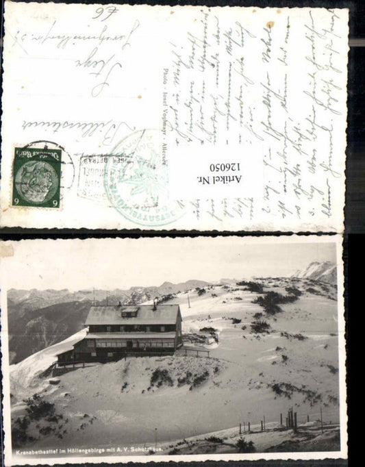 126050,Kranabethsattel im Höllengebirge Ebensee A.V. Schutzhaus 1937