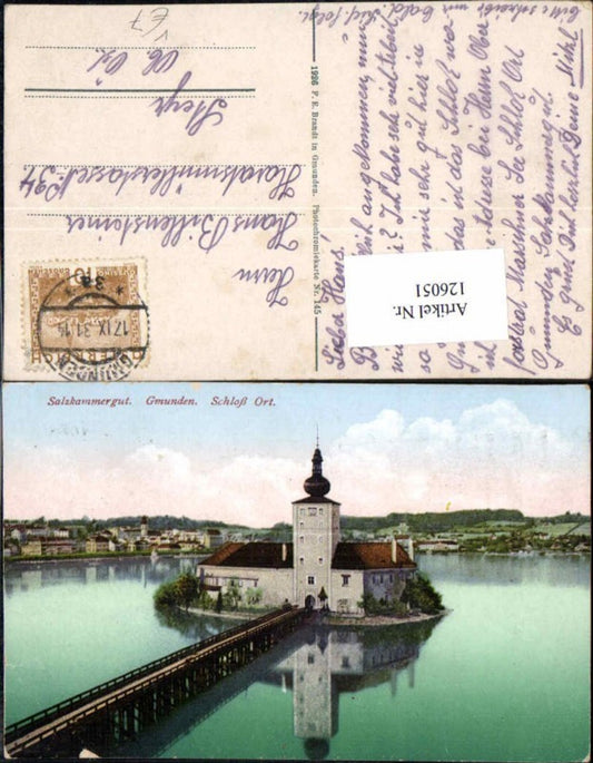 126051,Salzkammergut Gmunden Schloss Orth Ort pub Brandt 145