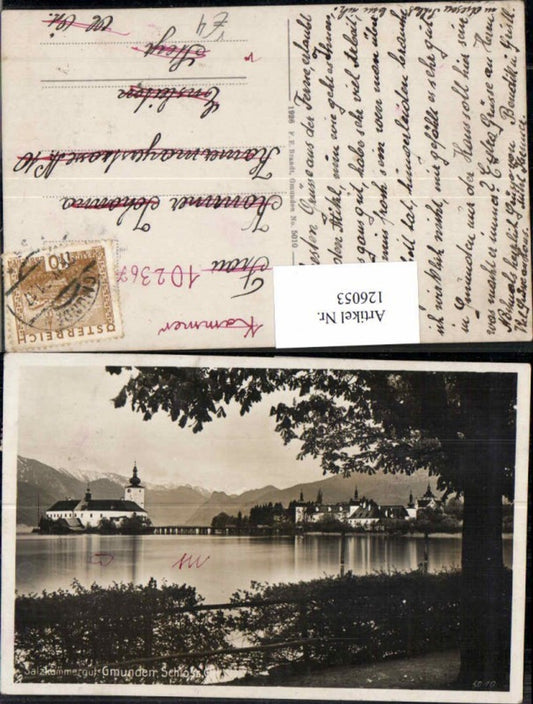126053,Salzkammergut Gmunden m. Schloss Orth Ort pub Brandt 5010