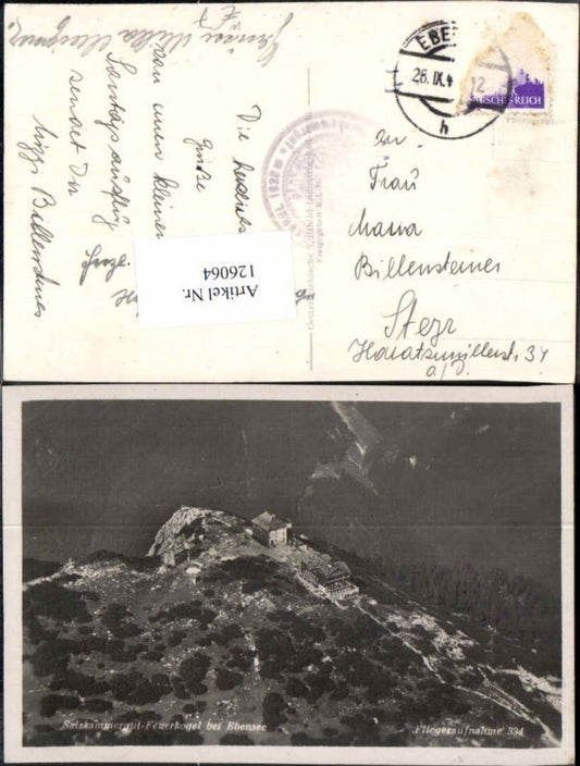 126064,Fliegeraufnahme Nr 334 Feuerkogel Ebensee