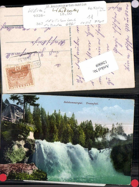 126069,Salzkammergut Traunfall bei Gmunden Roitham pub Brandt 657