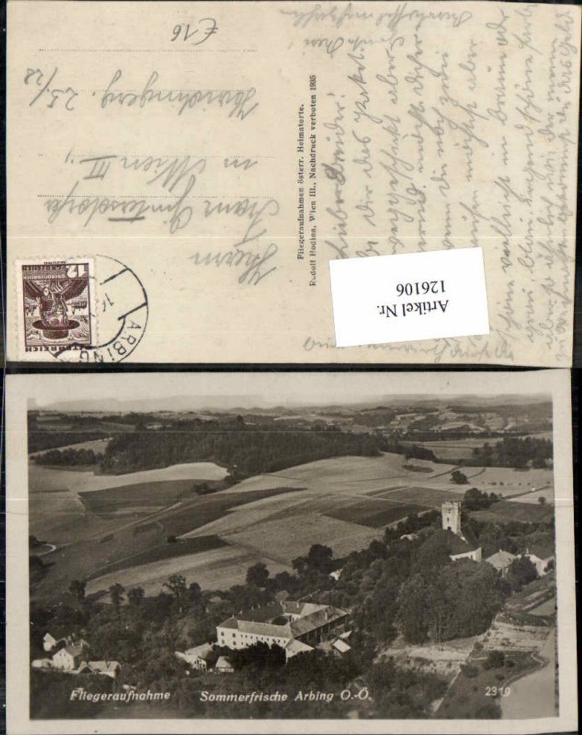 126106,Fliegeraufnahme Arbing bei Perg 1930 pub Hodina 2319