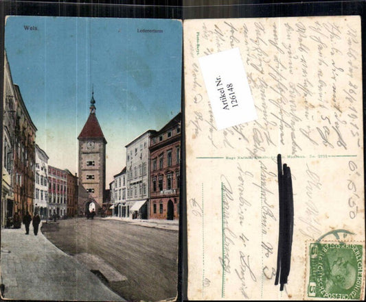 126148,Wels Stadt Ledererturm 1915