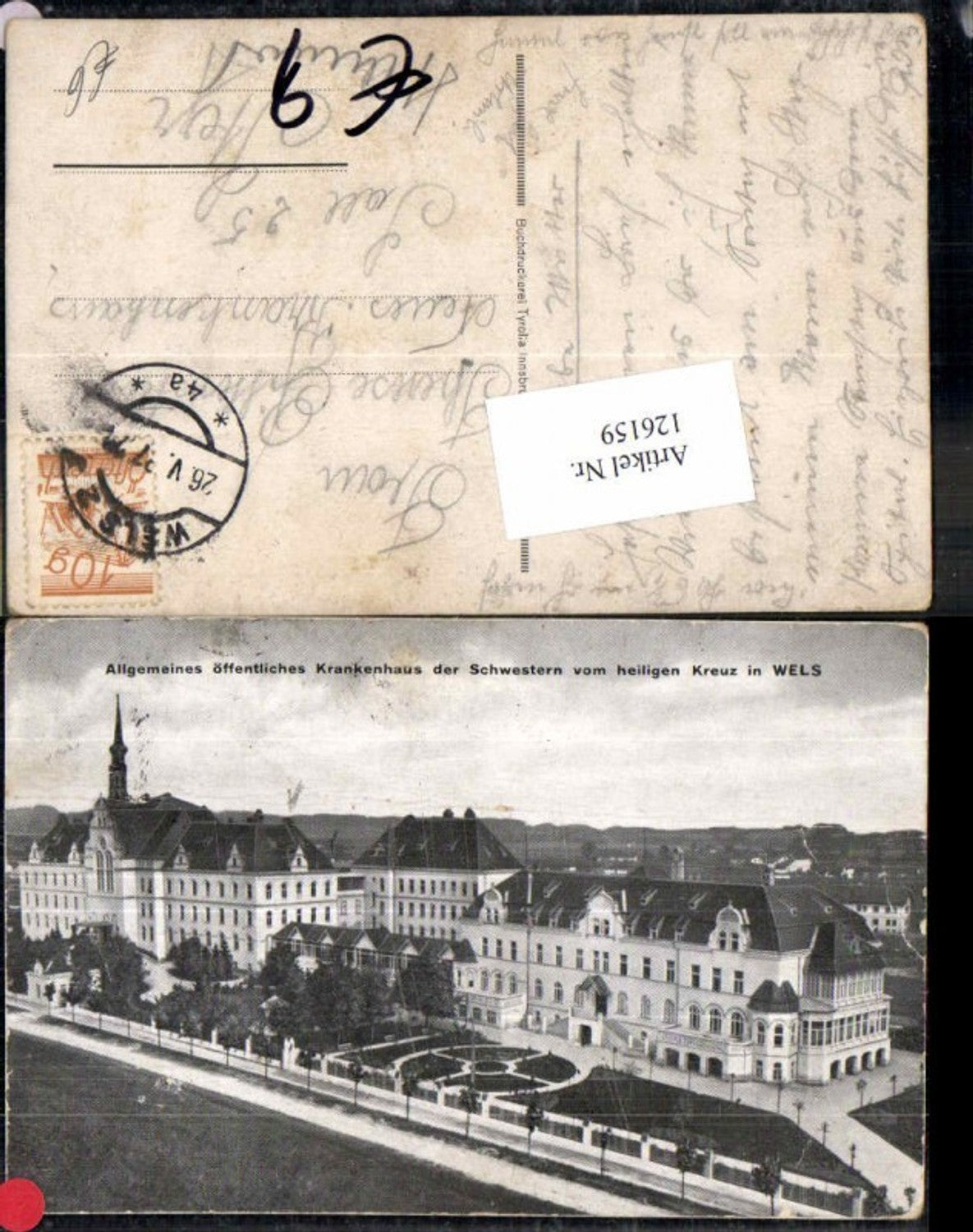 126159,Wels Stadt Krankenhaus d. Schwestern v. Heiligen Kreuz