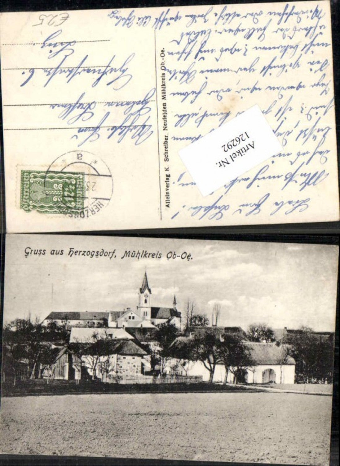 126292,Gruss aus Herzogsdorf im Mühlkreis 1927